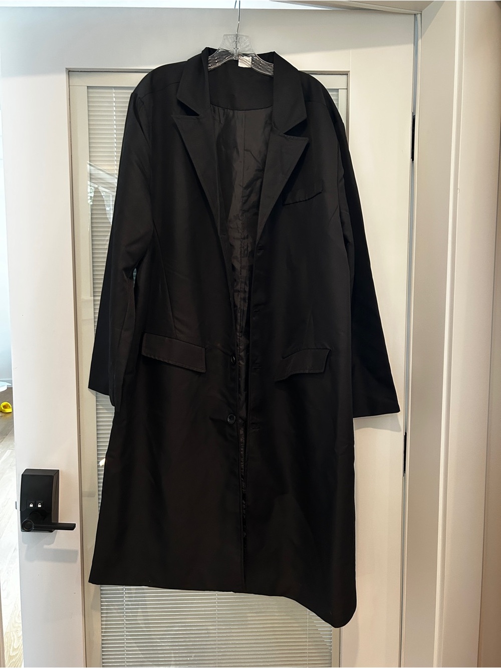 Spirit Black Long Women's Trench Coat